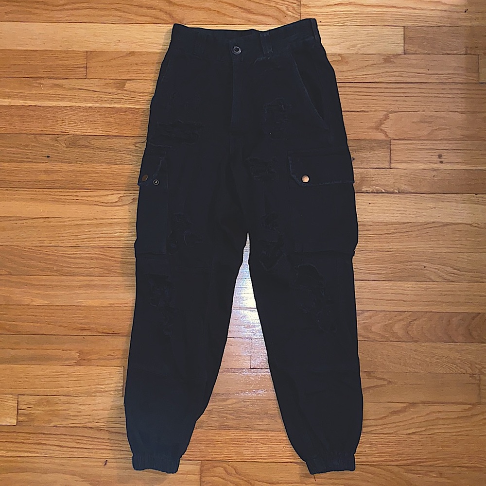 Carmar Denim black cargo pants size 2